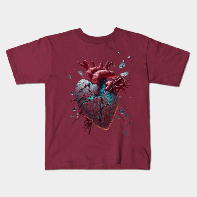 Exploding Heart Syndrome For Your Valentine Kids T-Shirt by aaladorn